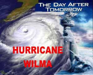 Hurricane Wilma to hit Florida "The Day after Tomorrow" at the latest