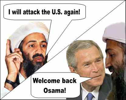 Osama bin Laden comes to Bush's rescue again?
