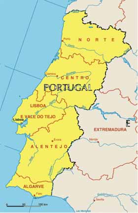Map of Portugal